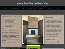 Tablet Screenshot of naturalstonemasonry.com